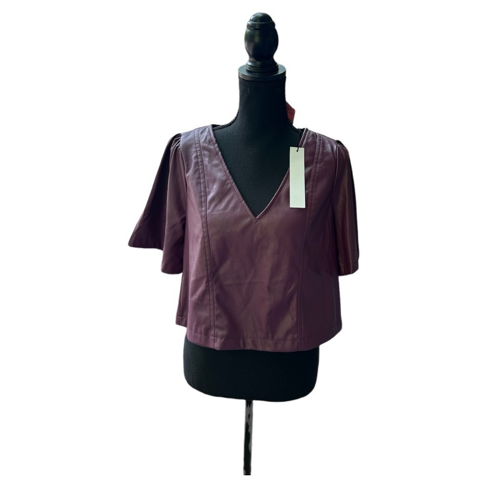 NWT NSR purple leather top